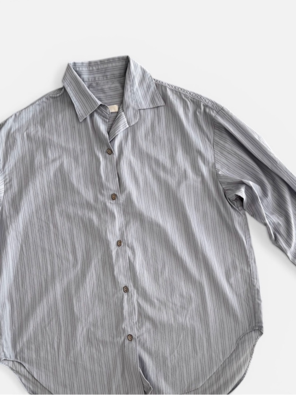 Faithfull the Brand Light Gray Pinstripe Trousers